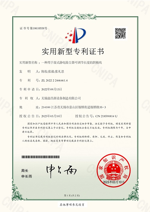 新鄉(xiāng)專利證書